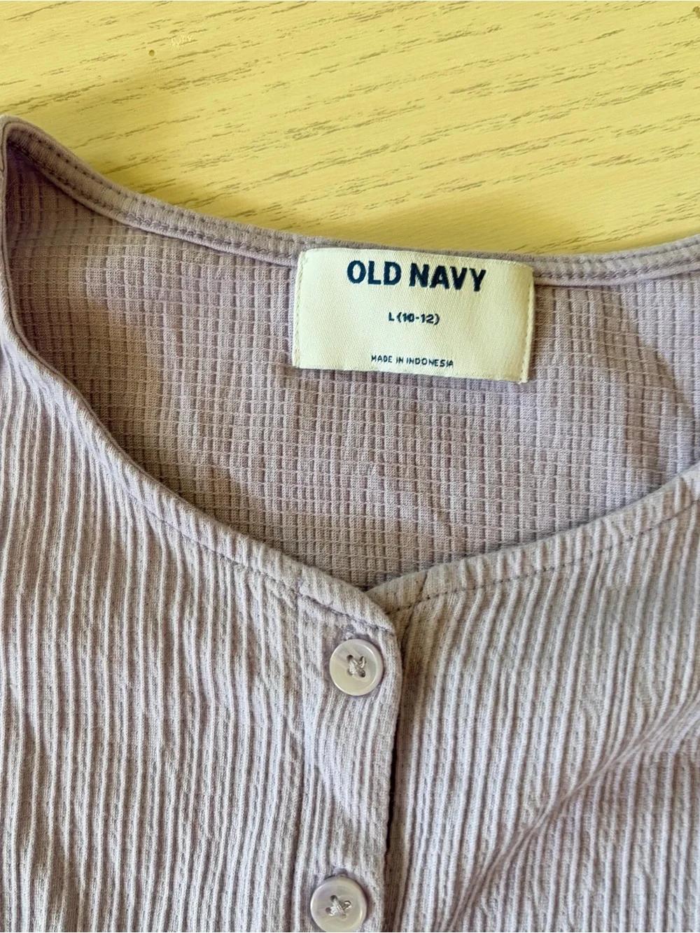 Old Navy Lilac Ribbed Tie-Waist Jumpsuit Girls Size Large 10/12